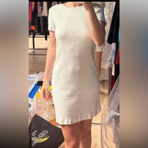 Michael Kors White Textured Mini Dress